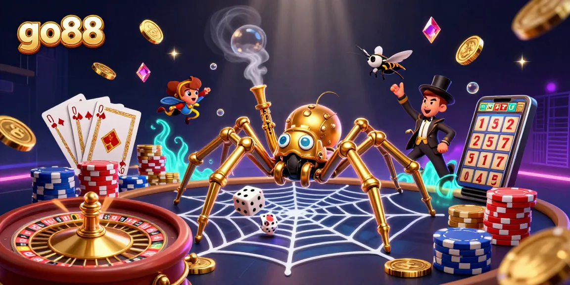 Experience thrilling gameplay in the go88 casino with spinning roulette and cascading coins.