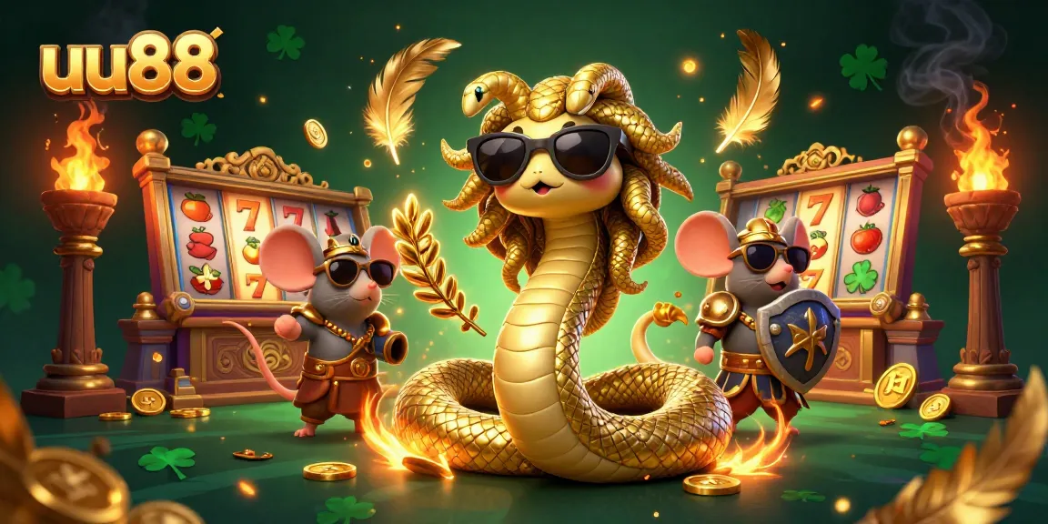 Experience immersive gameplay with uu88's vibrant casino scene featuring the friendly Medusa.
