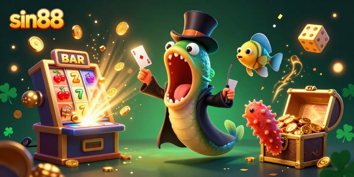 Experience sin88's thrilling gaming world with a captivating magic show under the sea.