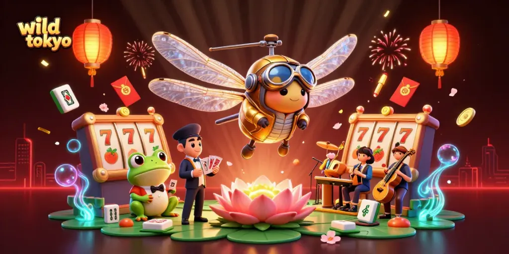Experience wild tokyo's vibrant casino scene with immersive 3D illustrations and exciting game elements