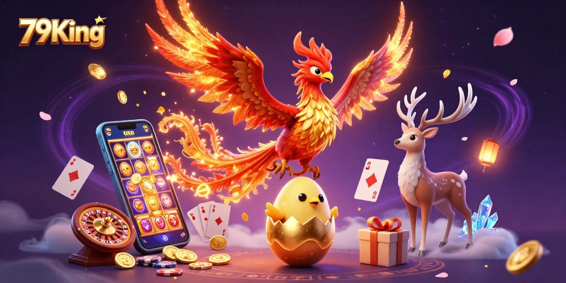 Engage with 79King's thrilling 3D casino adventure, flaunting mystical creatures and vibrant gaming elements.