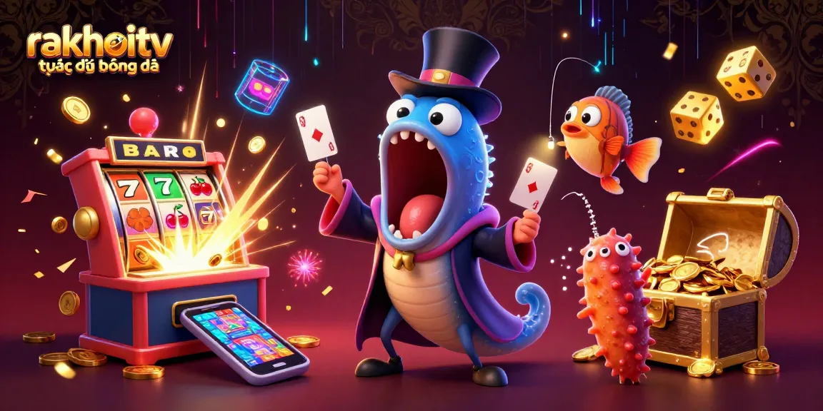 Experience rakhoitv trực tiếp bóng đá with thrilling 3D casino-themed magic act featuring a gulper eel and anglerfish.