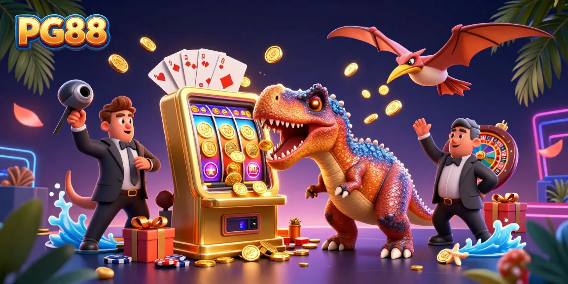 PG88 offers an exciting jackpot experience with animated characters and casino elements in action.
