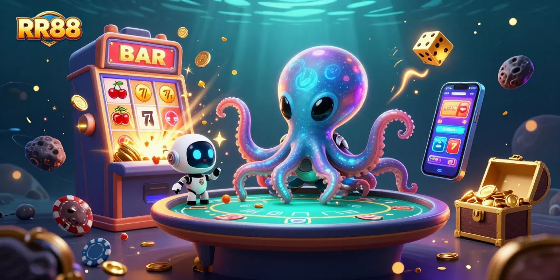 Experience the vibrant casino action at RR88 with alien characters and exciting game elements for immersive fun.