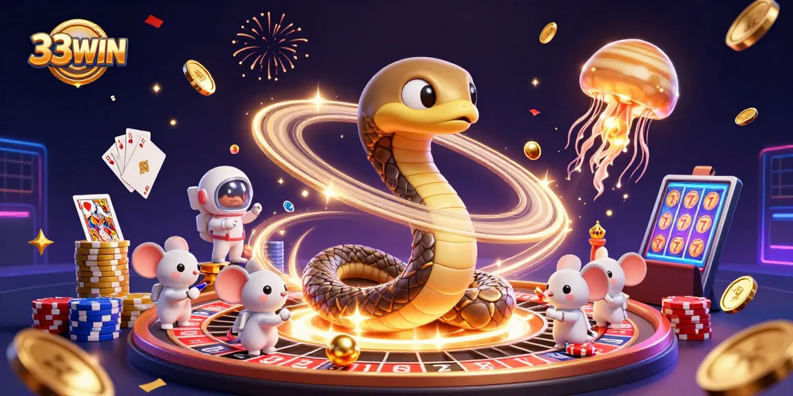 33WIN Casino: Cosmic dealer with 3D roulette and vibrant gaming action