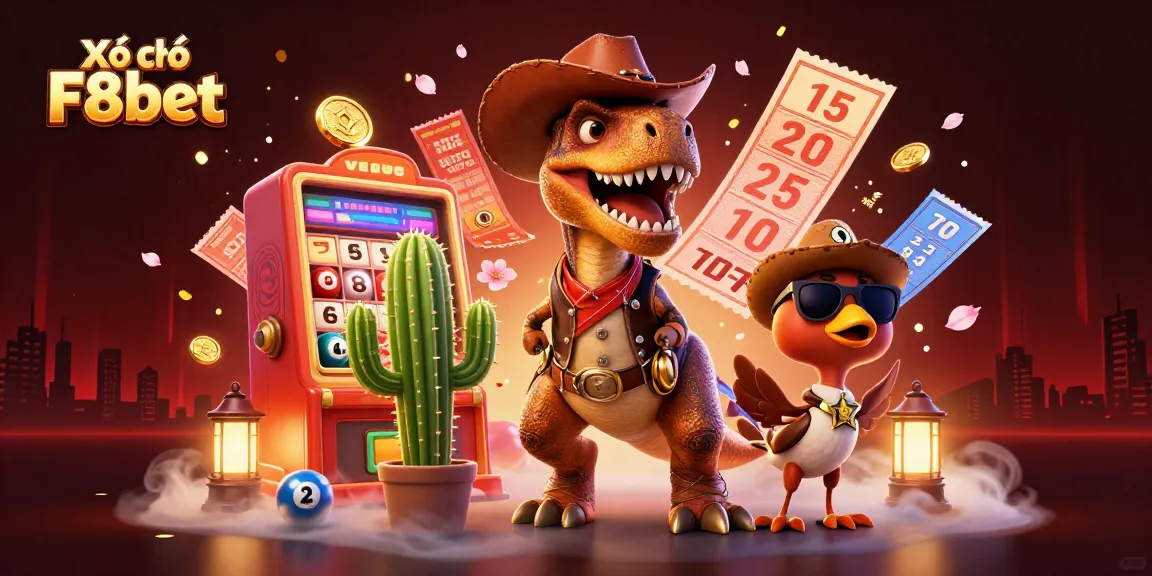 Join the excitement of Xổ số F8bet with a lively lottery machine and winning numbers.