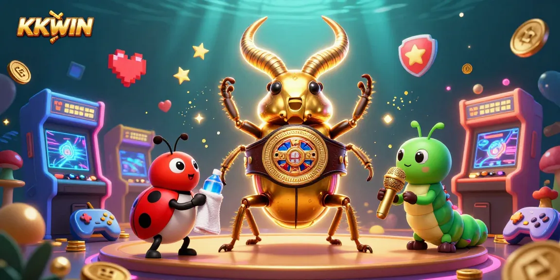 Engage in thrilling gambling adventures at KKWIN with a vibrant casino scene featuring dynamic characters and game elements.