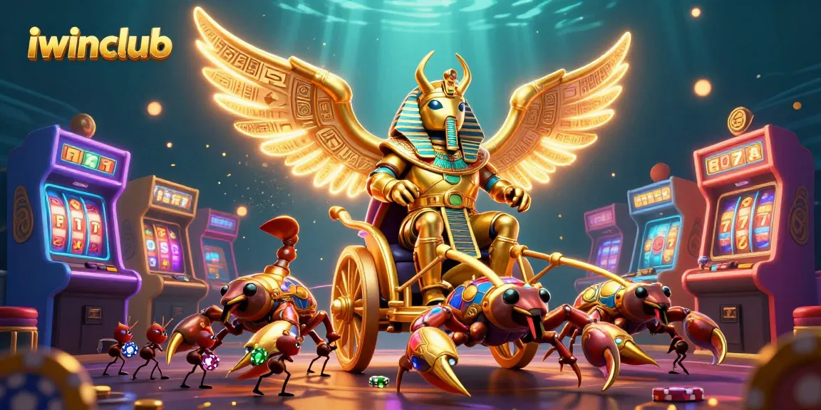 Engage with iwinclub's dynamic gaming world featuring vibrant characters and classic casino elements.