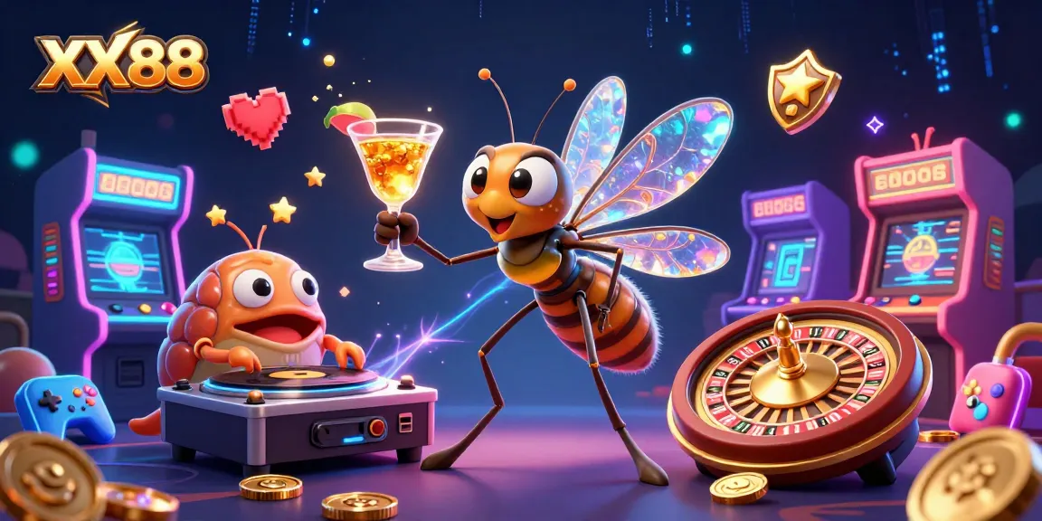 Experience winning at XX88 with lively characters, casino games, and vibrant gaming elements.