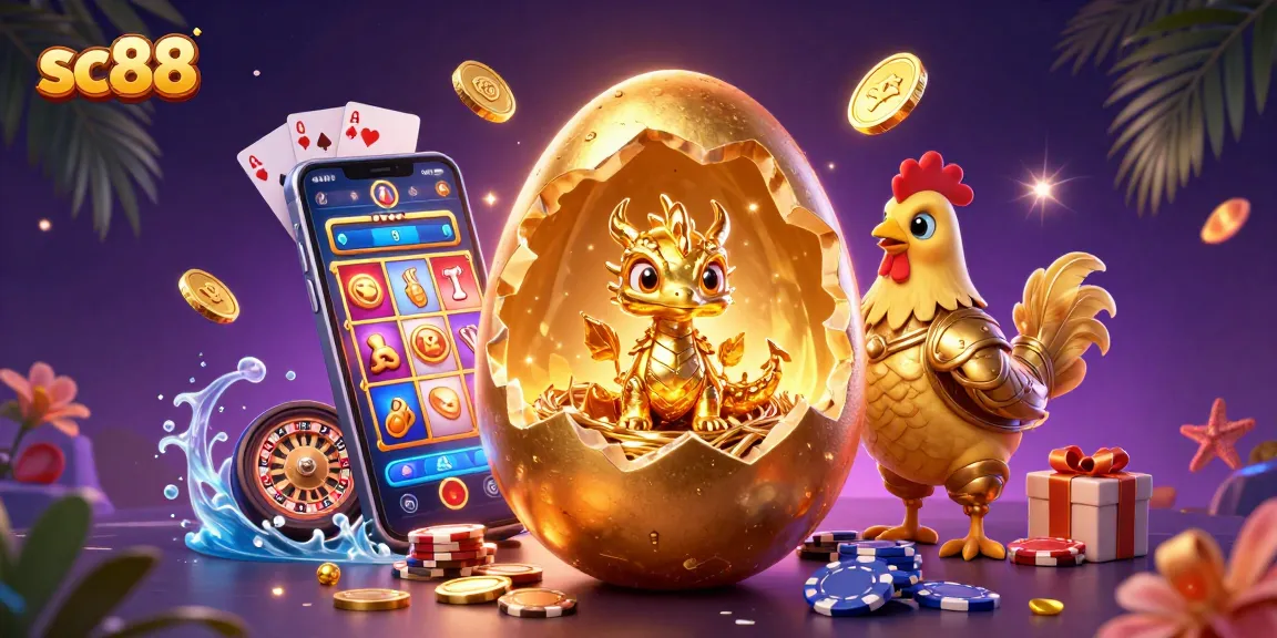 Win exciting rewards at sc88 with a baby golden dragon by your side amidst dazzling casino games.