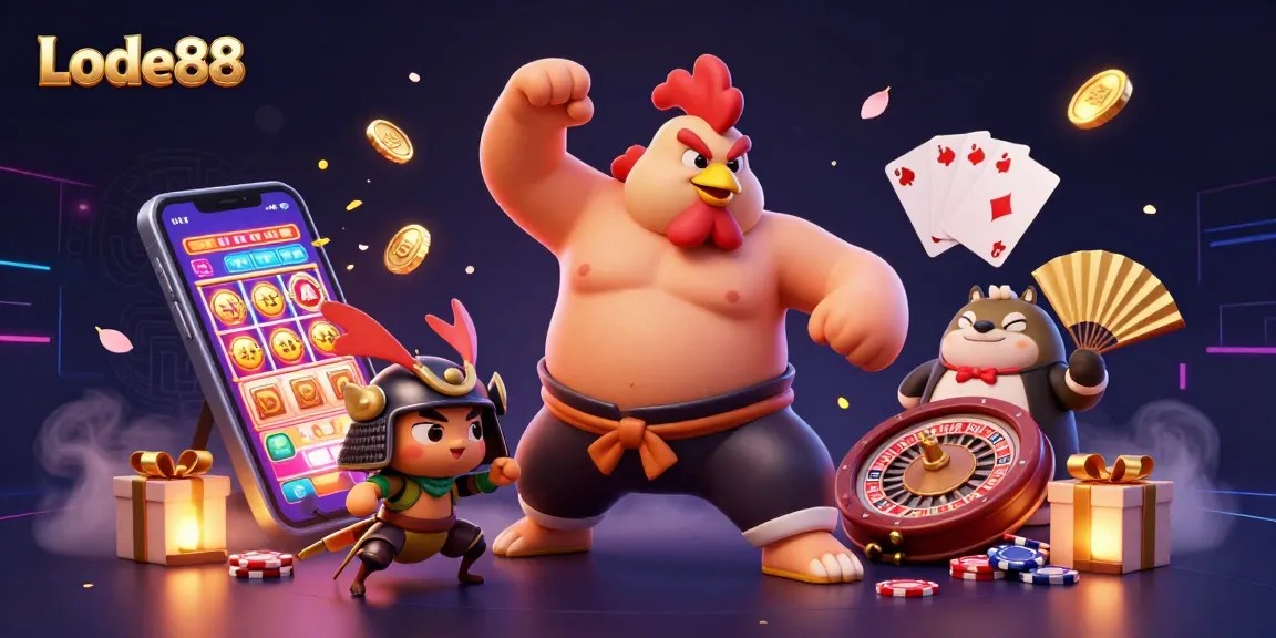 Lode88 offers thrilling casino experiences with vibrant gaming elements and dynamic characters.