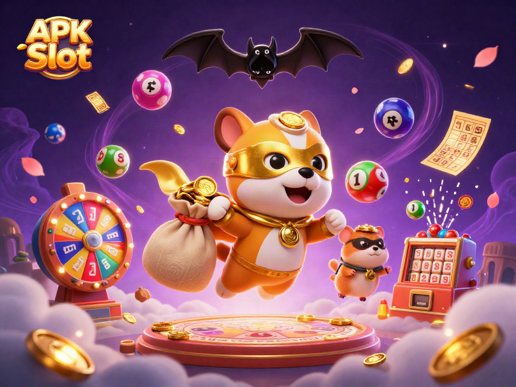 Experience thrilling gameplay with APK Slot, featuring a superhero dog and engaging casino elements.