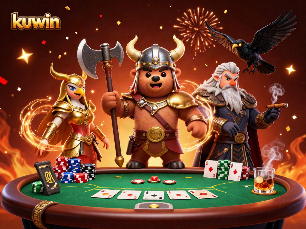 Kuwin enhances poker excitement with a Viking bear, epic Valkyrie, and dynamic casino elements