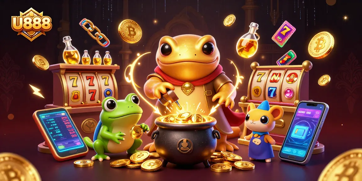U888 offers exciting slot games with playful elements, showcasing gold coins and vibrant graphics.