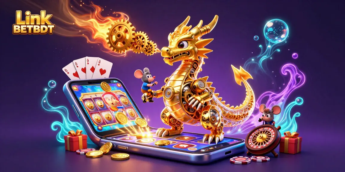 Engage with the excitement of link BETBDT in this vibrant 3D casino scene filled with dynamic game elements.